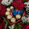 Topiaria 8 Rosas + Coração Ferrero Rocher e Borboleta decorada - Imagem 2