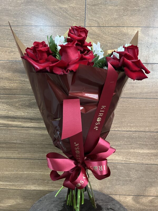Buquê 9 Rosas Importadas e Astromélia - Imagem 2