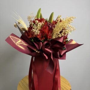 Box Sacola Lírios e Astromélias