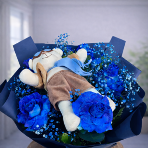 Buquê Blue Sky com Pelúcia