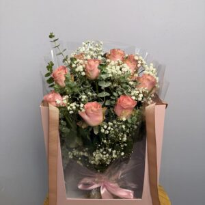 Buquê 12 Rosas na Sacola