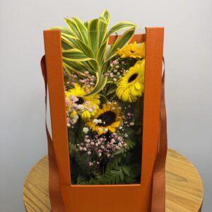 Box Sacola Girassóis e Gérberas