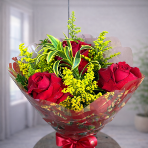 Ramalhete 3 rosas vermelha