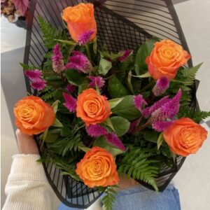 Buque Meia Dúzia de Rosas Laranja