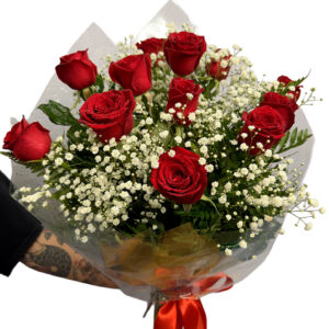 Buquê uma dúzia Rosa Nacional